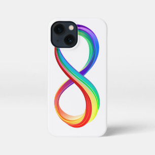 Funda Para iPhone 13 Mini Símbolo infinito arcoiris en capas