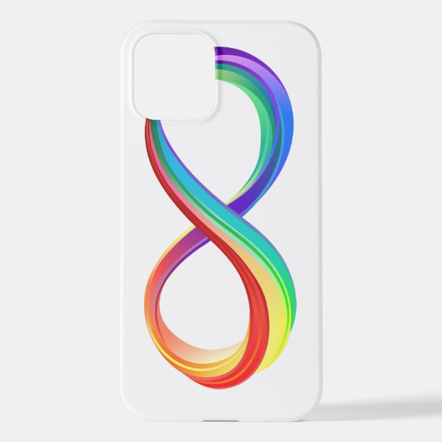 Funda Para iPhone Símbolo infinito arcoiris en capas (Reverso )