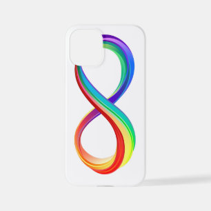 Funda Para iPhone 12 Mini Símbolo infinito arcoiris en capas
