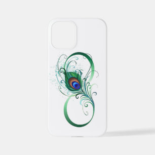 Funda Para iPhone 12 Mini Símbolo infinito con pluma de pavo real