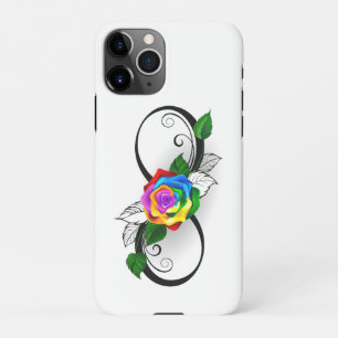 Funda Para iPhone 11Pro Símbolo infinito con Rosa arcoiris