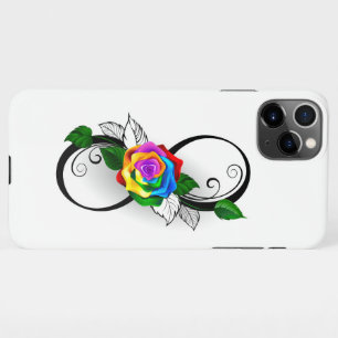 Funda Para iPhone 11Pro Max Símbolo infinito con Rosa arcoiris