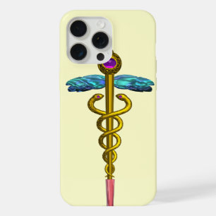 SÍMBOLO MÉDICO CADUCEO DE ORO Marfil