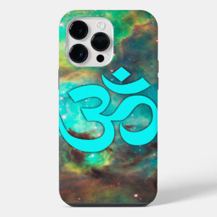 Funda Para iPhone 14 Pro Max Símbolo Om Acuático del Cúmulo Estelar