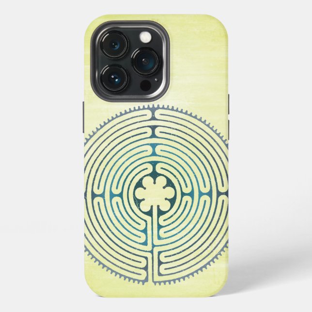 Funda Para iPhone Símbolo sagrado de geometría - Laberinto de Chartr (Reverso )