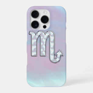Funda Para iPhone 16 Pro Símbolo zodiacal de Escorpio en estilo Nacar