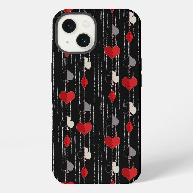 Funda Para iPhone Símbolos de cartas de póquer. (Reverso )