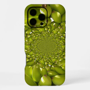 Funda Para iPhone 16 Pro Max Simetría Tropical Kaleidoscopio de Plátano Verde