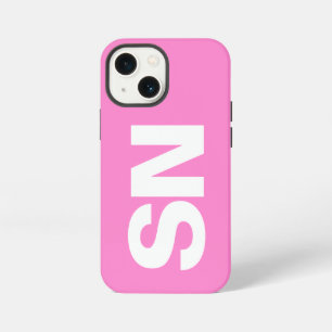Funda Para iPhone 13 Mini Simple Moderno Estiloso Nombre Minimal Rosa Claro 