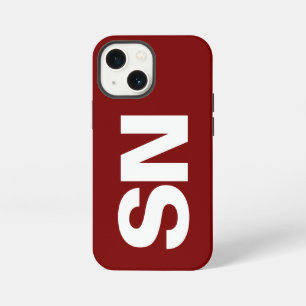 Funda Para iPhone 13 Mini Simple Moderno Estiloso Nombre Minimalista Rojo Ce