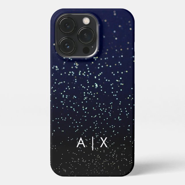Funda Para iPhone Simple monograma de nombre de pareja (Reverso)