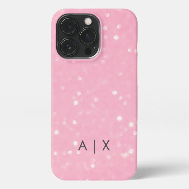 Funda Para iPhone Simple monograma de nombre de pareja (Reverso)