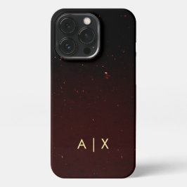 Funda Para iPhone 13 Pro Simple monograma de nombre de pareja