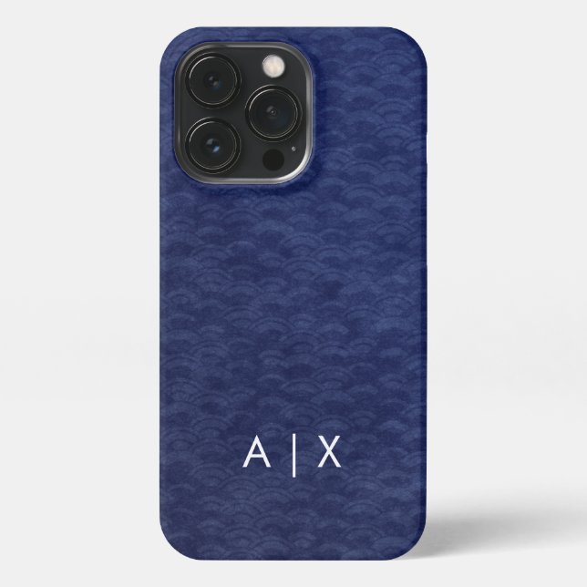 Funda Para iPhone Simple monograma de nombre de pareja (Reverso)