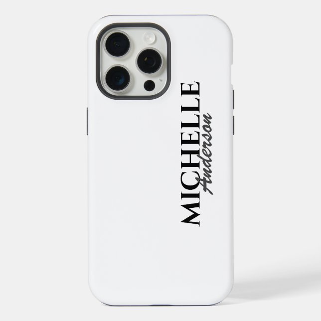 Funda Para iPhone Simple Monograma Moderno (Reverso )