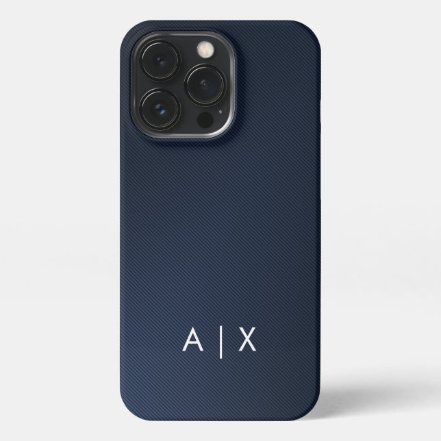 Funda Para iPhone Simple nombre de pareja monograma (Reverso)