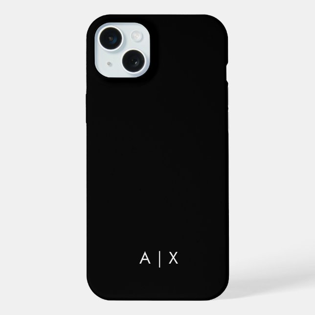 Funda Para iPhone Simple nombre de pareja monograma (Reverso )