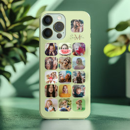 Funda Para iPhone 16 Pro Max Simple Pastel Green 16 Photo Keepsake