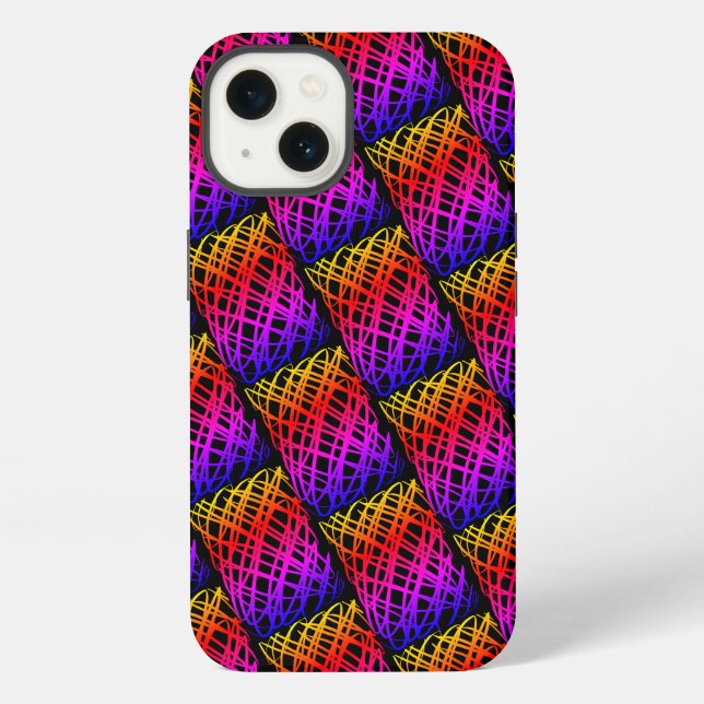 Funda Para iPhone Simple Scribble | Media Caída | Fondo Negro | (Reverso )
