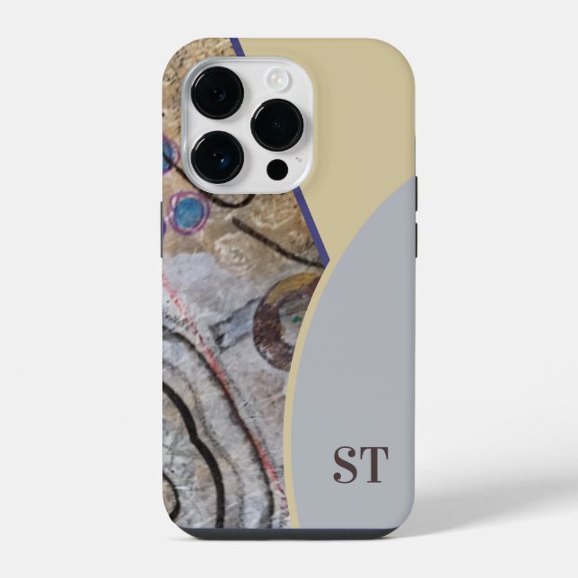 Funda Para iPhone Simple y moderno con acentos abstractos Código QR (Reverso )