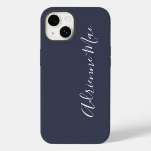 Funda Para iPhone 14 Simplemente Personalizado Azul Marino