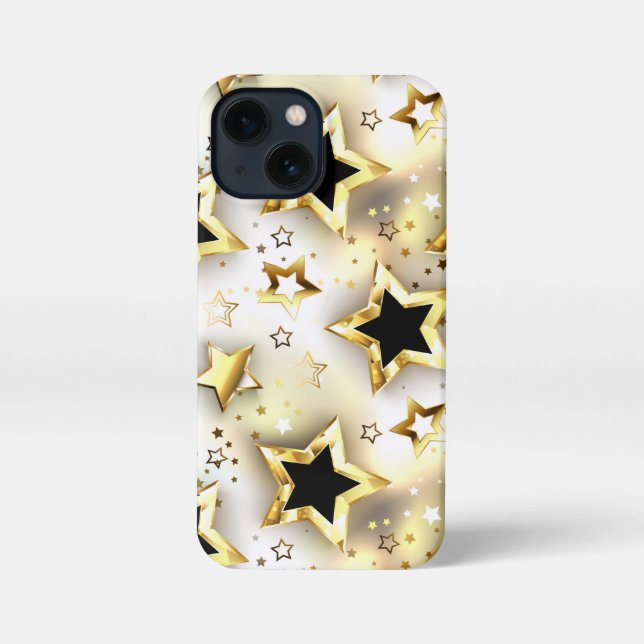 Funda Para iPhone Sin inconvenientes de luz con estrellas de oro (Reverso )