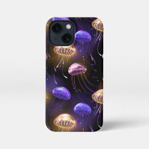 Funda Para iPhone 13 Mini Sin soldadura con medusas brillantes