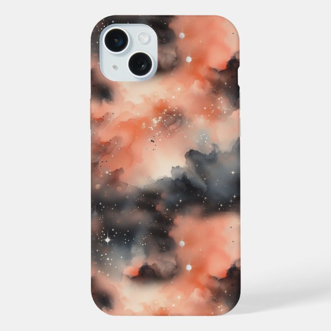 Funda Para iPhone Sinfonía Celestial Acuarela Abstracta (Reverso )