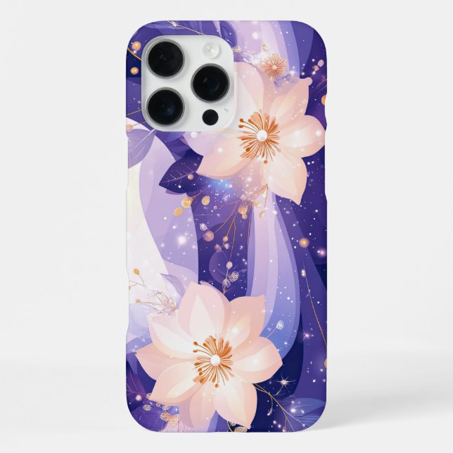Funda Para iPhone Sinfonía de flores celestes (Reverso )