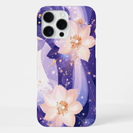 Funda Para iPhone 16 Pro Max Sinfonía de flores celestes