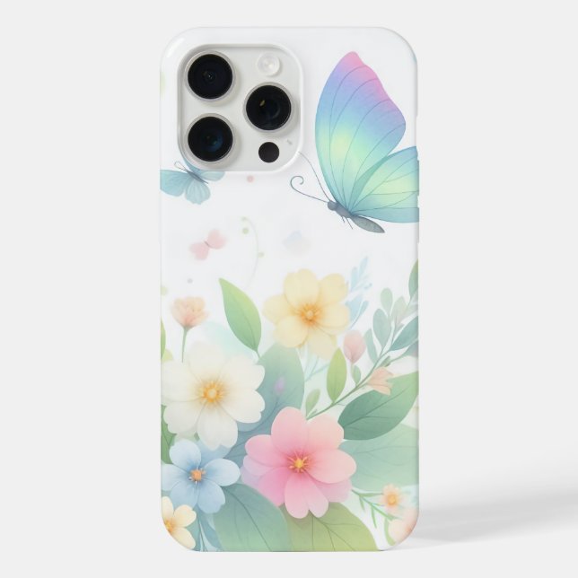 Funda Para iPhone Sinfonía Floral 🌸🦋 (Reverso )