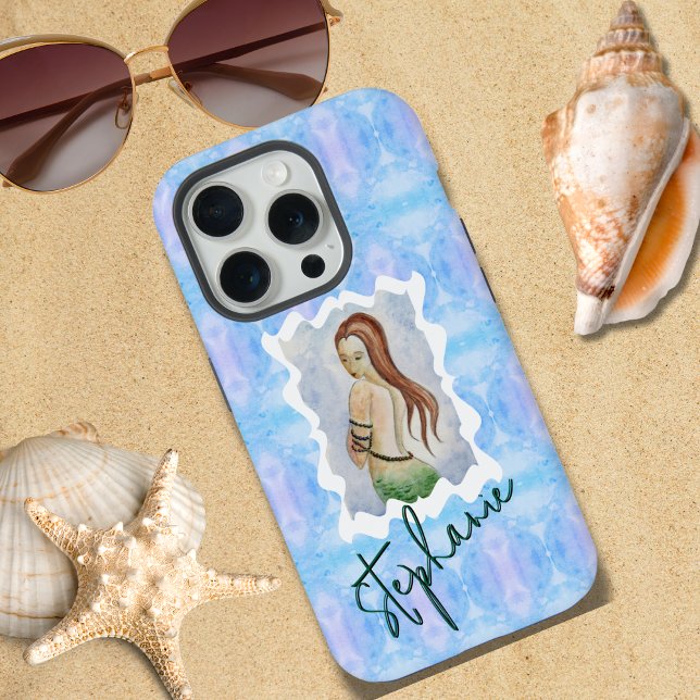 Funda Para iPhone Sirena Azul Teal Boho Fantasía Personalizada (Subido por el creador)