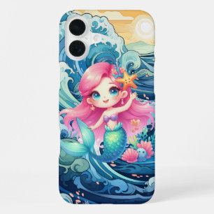 Funda Para iPhone 16 Plus Sirena bonita agregar nombre