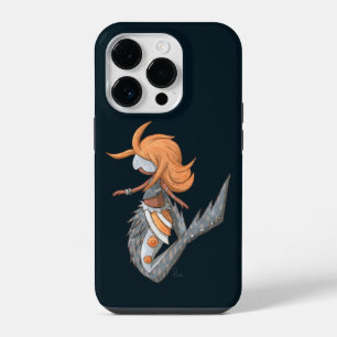 Funda Para iPhone 14 Pro Sirena Ilustrada de Ciberpunk Moderno
