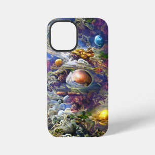 Funda Para iPhone 12 Mini Sistema Solar Galaxia Púrpura