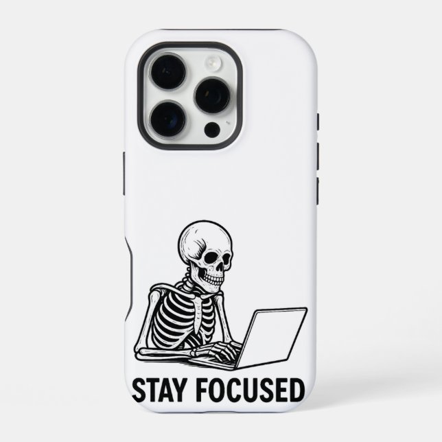 Funda Para iPhone Skeleton en la laptop: mantente centrado (Reverso )