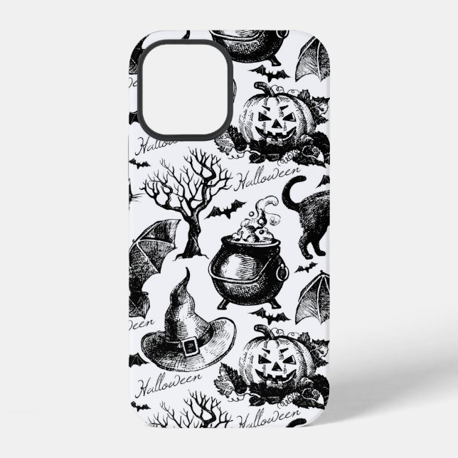 Funda Para iPhone Sketch Halloween (Reverso )