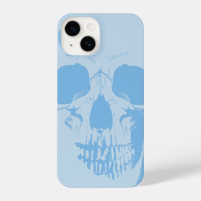Funda Para iPhone Skull Face Blue (Reverso )