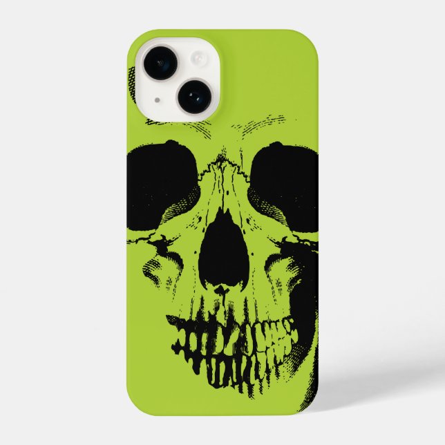 Funda Para iPhone Skull Face Green (Reverso )