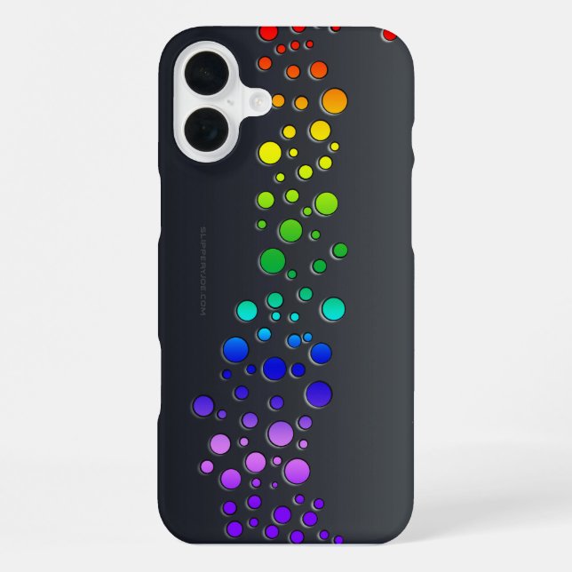 Funda Para iPhone SlipperyJoe amor burbujas rojo naranja verde amari (Reverso )