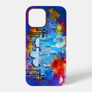 Funda Para iPhone 12 Pro SlipperyJoe NYC grafiti luna rodeada de nubes arre