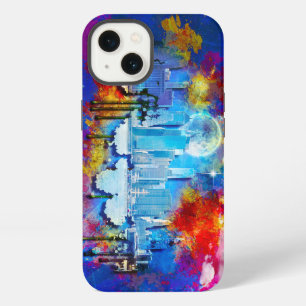 SlipperyJoe NYC grafiti luna rodeada de nubes dram