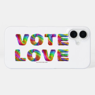 Funda Para iPhone 16 Plus SlipperyJoe voto amor igualdad pelaje de colores d