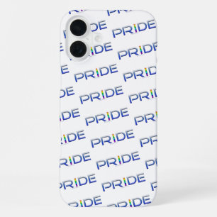 Funda Para iPhone 16 Plus SlipperyJoe's Colorful Pride palabra bold metálico