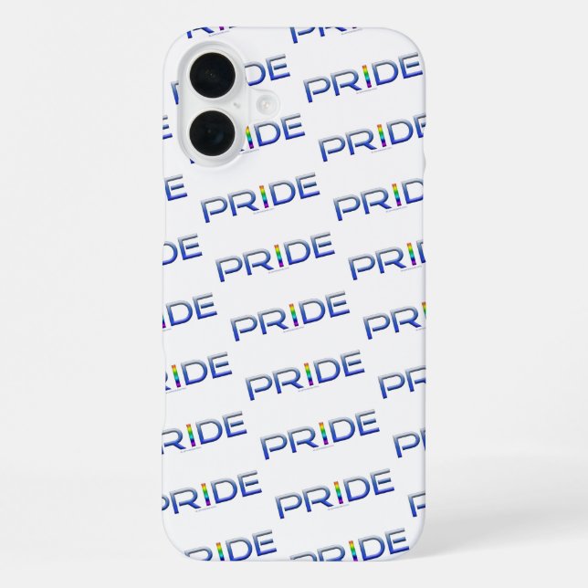 Funda Para iPhone SlipperyJoe's Colorful Pride palabra bold metálico (Reverso )