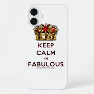 Funda Para iPhone 16 Plus SlipperyJoe's Keep Calm fabulous espectacular ador