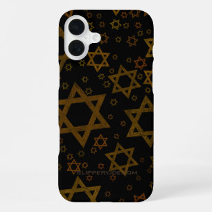 Funda Para iPhone 16 Plus SlipperyJoe's Star David artístico con tema de Han