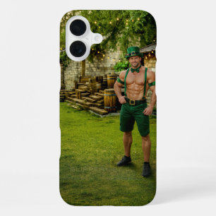 Funda Para iPhone 16 Plus SlipperyJoe's traje inspirado en duende festivo de