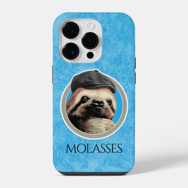 Funda Para iPhone Sloth (en Baker Boy gorra) (Reverso )