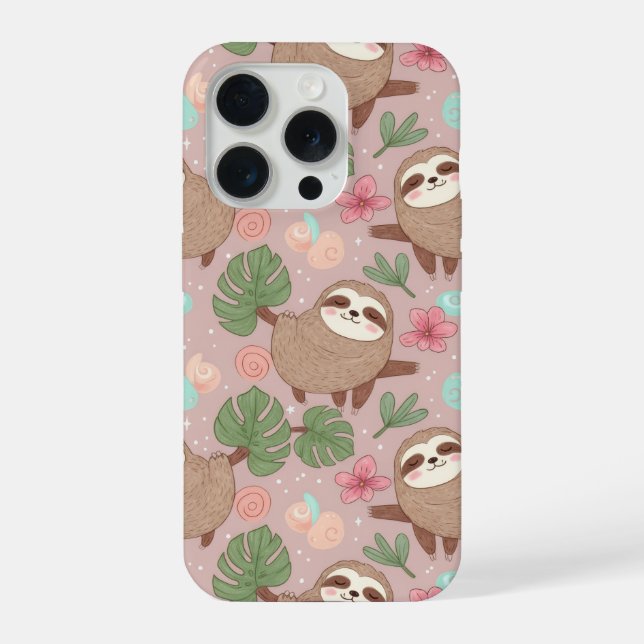 Funda Para iPhone Sloth Tropical Dream (Reverso )